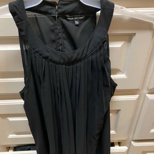 Sleeveless dressy black blouse
